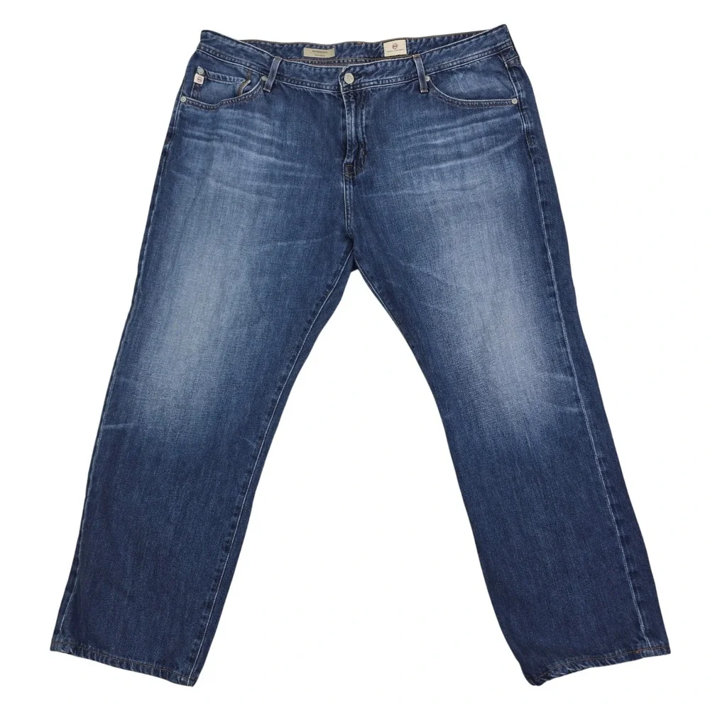 AG Adriano Goldschmied The Graduate Jeans Mens 42 Blue Tailored Leg Cotton Blend